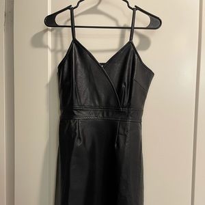 Airspace Black Faux Leather Dress